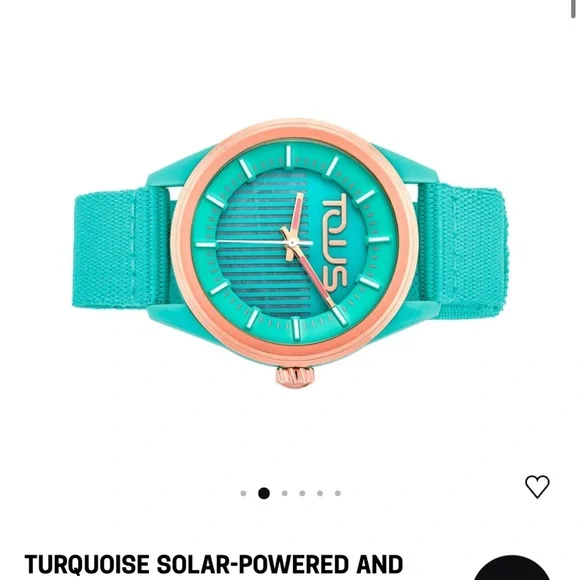 TOUS TURQUOISE SOLAR-POWERED AND SUSTAINABLE VIBRANT SUN WATCH - Picture 2 of 3